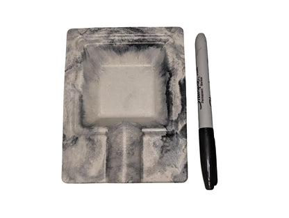 Handmade Marble Concrete Cigar Ashtray – Modern Single Cigar Rest – Luxury Minimalist Concrete Decor – Gifts for Cigar Lovers – 5.2&amp;quot; x 4&amp;quot;
