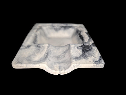 Handmade Marble Concrete Cigar Ashtray – Modern Single Cigar Rest – Luxury Minimalist Concrete Decor – Gifts for Cigar Lovers – 5.2&amp;quot; x 4&amp;quot;