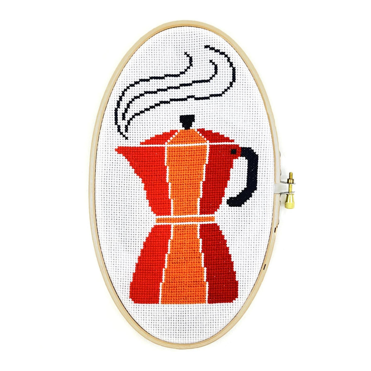 MOKA POT learn counted cross stitch kit