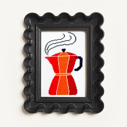 MOKA POT learn counted cross stitch kit