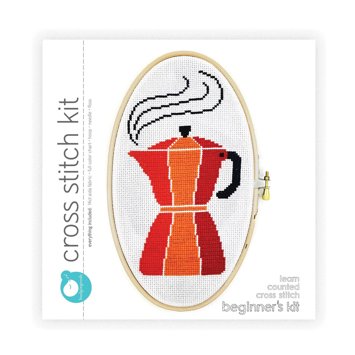 MOKA POT learn counted cross stitch kit