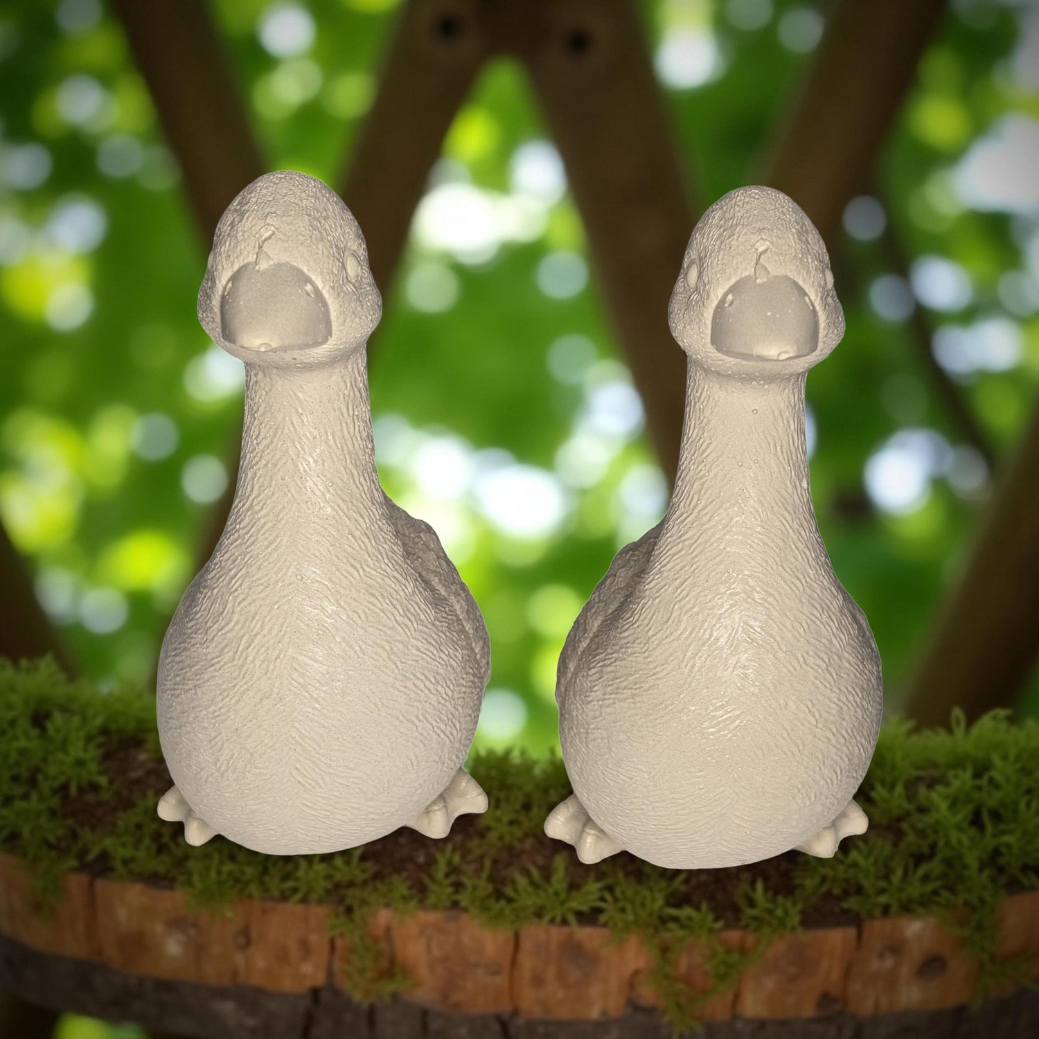 Small Concrete Goose | Cute Desk Accessory | Heavy Paperweight | Modern Cement Animal Figurine | Handmade Stone Bird for Shelf or Planter
