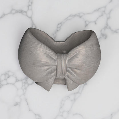 Concrete Bow Planter | Air Plant Holder | Cute Cement Pencil Holder | Trendy Bow Aesthetic | Small Succulent Pot or Makeup Brush Cup