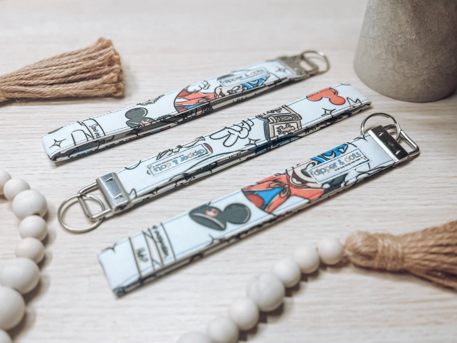Fantasmic Embroidered Wristlet | Handmade Disney Sorcerer-Inspired Keychain