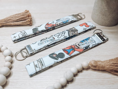 Fantasmic Embroidered Wristlet | Handmade Disney Sorcerer-Inspired Keychain