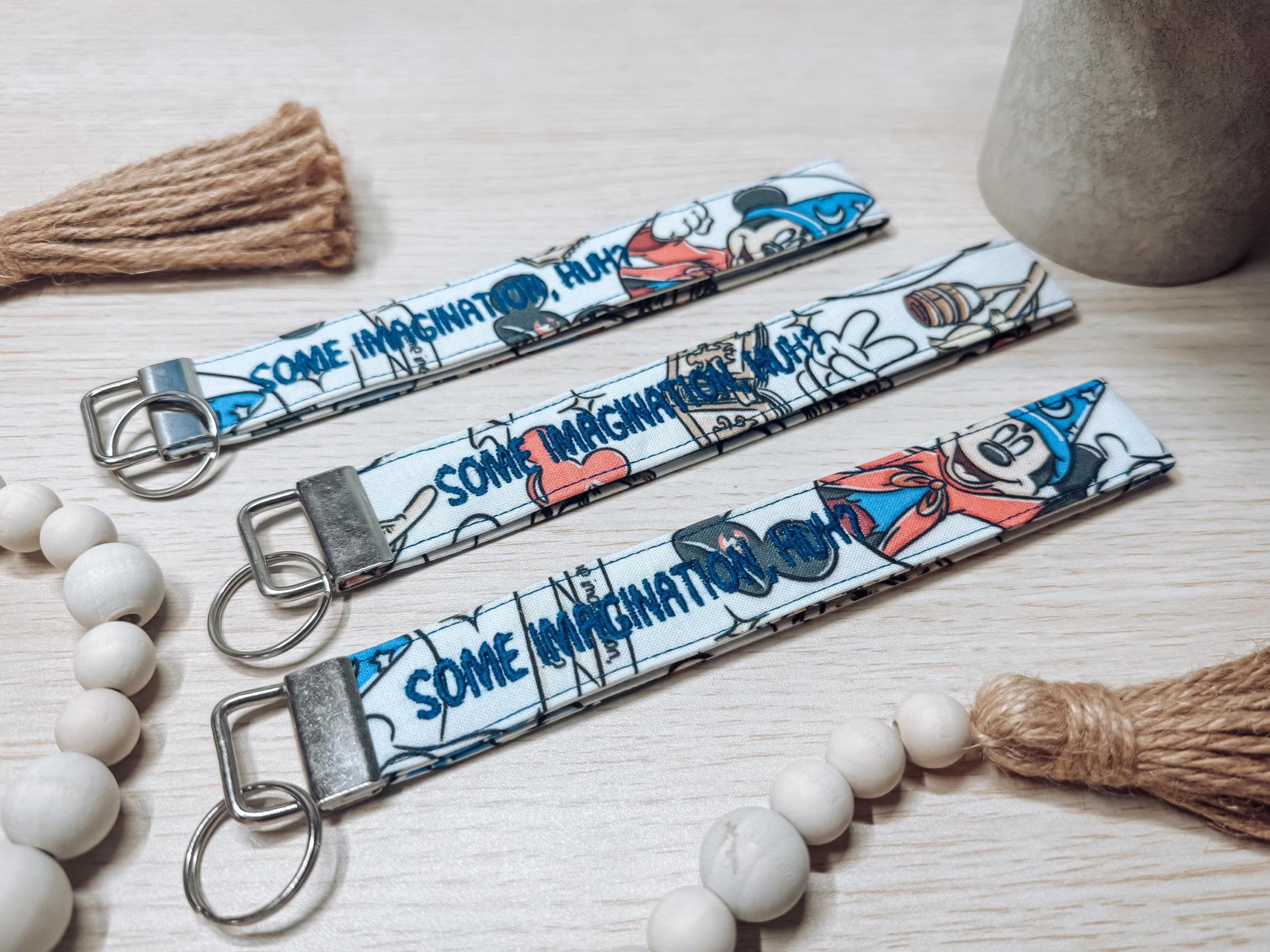 Fantasmic Embroidered Wristlet | Handmade Disney Sorcerer-Inspired Keychain
