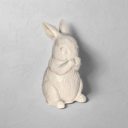 Concrete Bunny Rabbit Figurines - Set of 3 Wise Rabbits See No Evil Hear No Evil - Modern Easter Decor - Spring Mantle Display