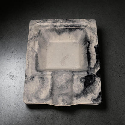 Handmade Marble Concrete Cigar Ashtray – Modern Single Cigar Rest – Luxury Minimalist Concrete Decor – Gifts for Cigar Lovers – 5.2&amp;quot; x 4&amp;quot;