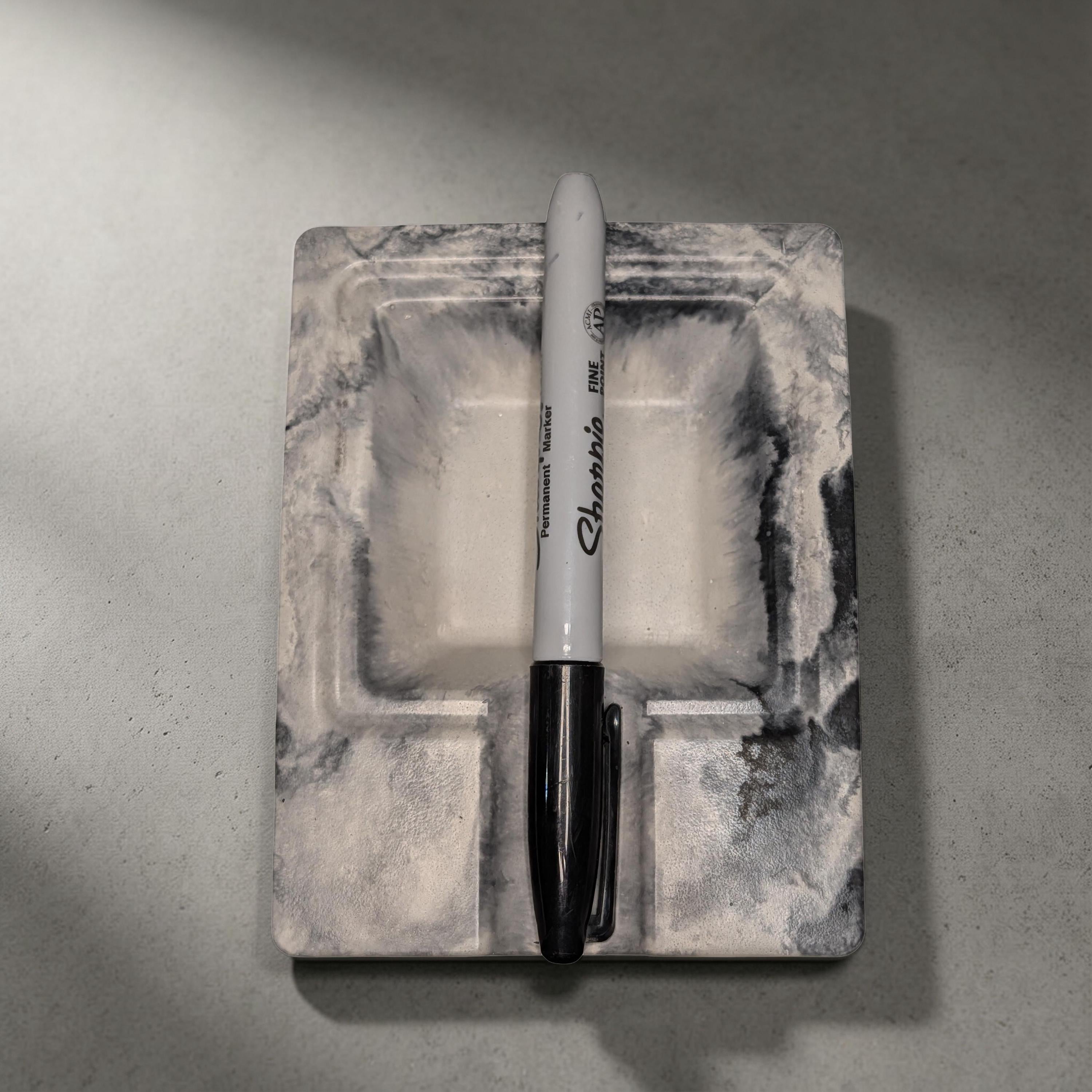 Handmade Marble Concrete Cigar Ashtray – Modern Single Cigar Rest – Luxury Minimalist Concrete Decor – Gifts for Cigar Lovers – 5.2&amp;quot; x 4&amp;quot;