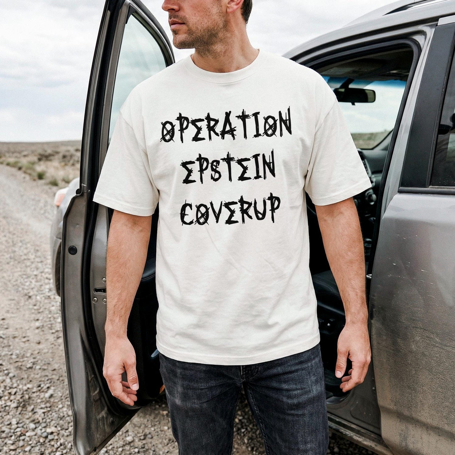 Funny Graphic Tee, Operation Epstein Coverup Shirt, Statement T-Shirt, Trendy Casual Wear, Humorous Top, Men&amp;