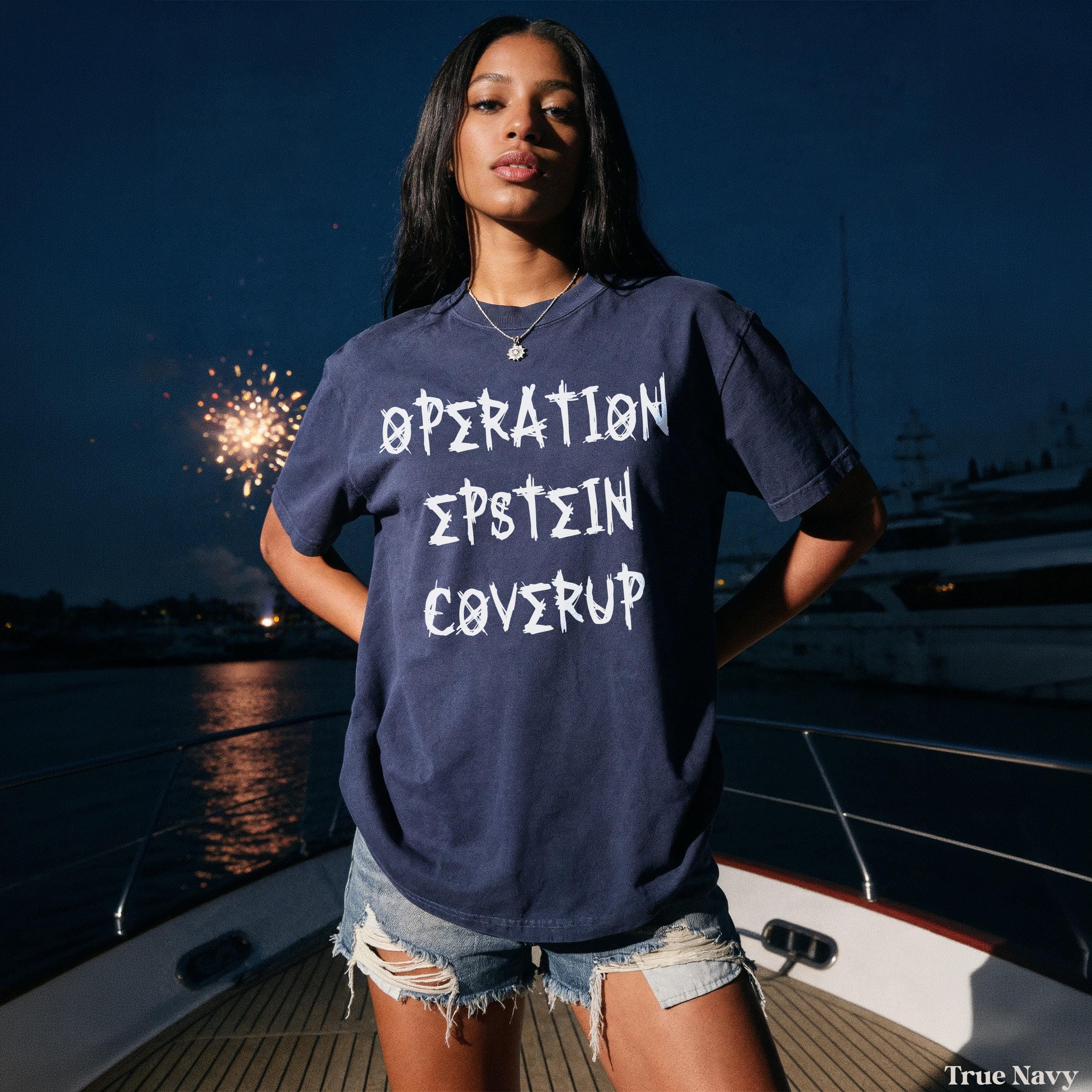 Operation Epstein Coverup T Shirt, Bold Graphic Tee, Statement Shirt, Trendy Casual Top, Unisex Fashion Tee, Comfortable Everyday Wear