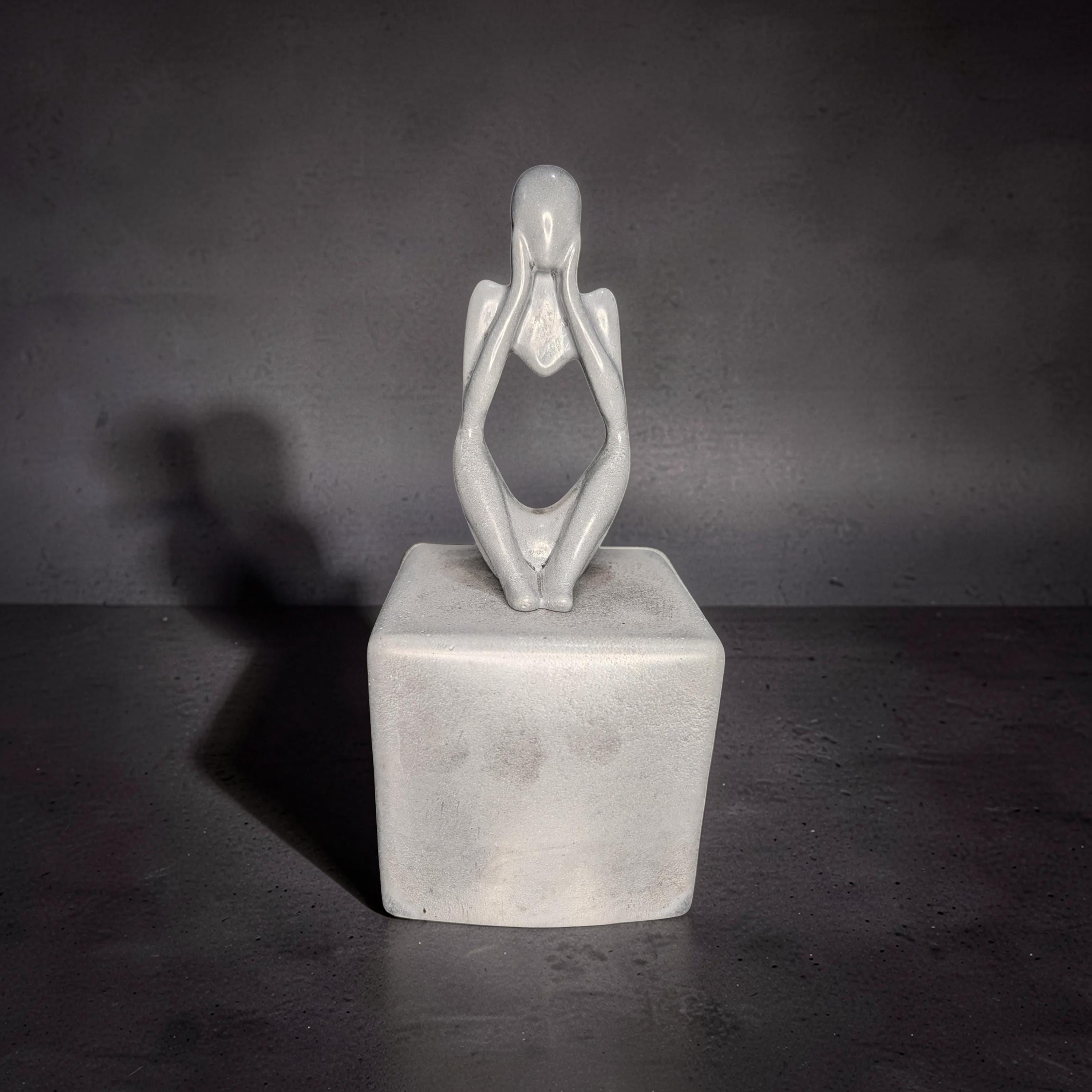Abstract Concrete Bookends | Heavy Duty Modern Book Ends | Minimalist Bookshelf Decor | Industrial Chic Home Decor