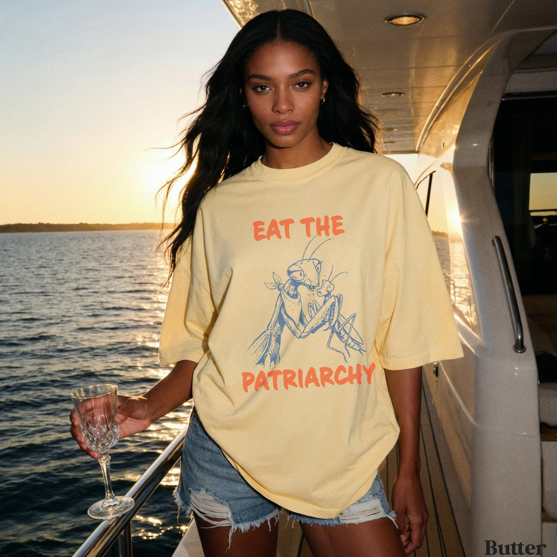 Eat The Patriarchy Shirt, Feminist Graphic Tee, Empowerment Gender Equality Art, Bold Statement Fashion, Insect Illustration