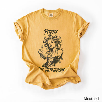 Womens Graphic Tee, Medusa Art Shirt, Feminist T-shirt, Anti-Patriarchy Top, Unique Gift for Women, Statement Apparel