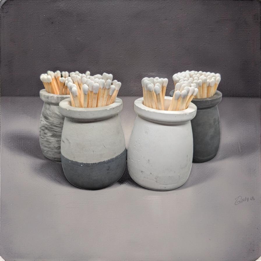 Minimalist Concrete Match Striker Jar including Matches | Modern Candle Accessory | Unique Birthday or New Home Gift | Housewarming Gifts