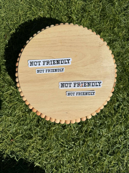 Not Friendly Sticker | Funny Introvert Sticker | Anti Social Sticker | Sarcastic Sticker | Laptop Water Bottle Decal
