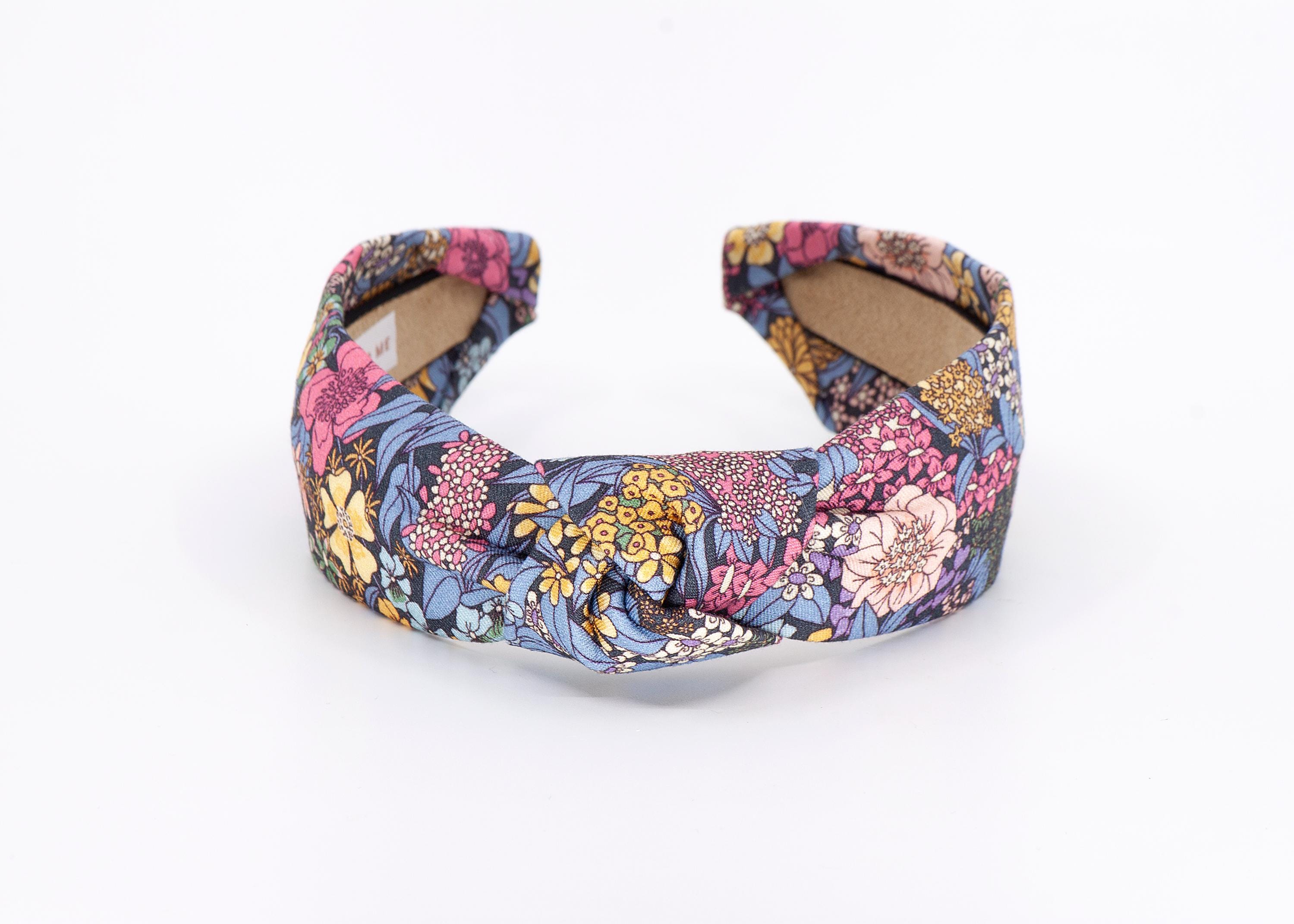 Floral Liberty of London Ciara Headband: Knotted Alice Band for Women, Girls