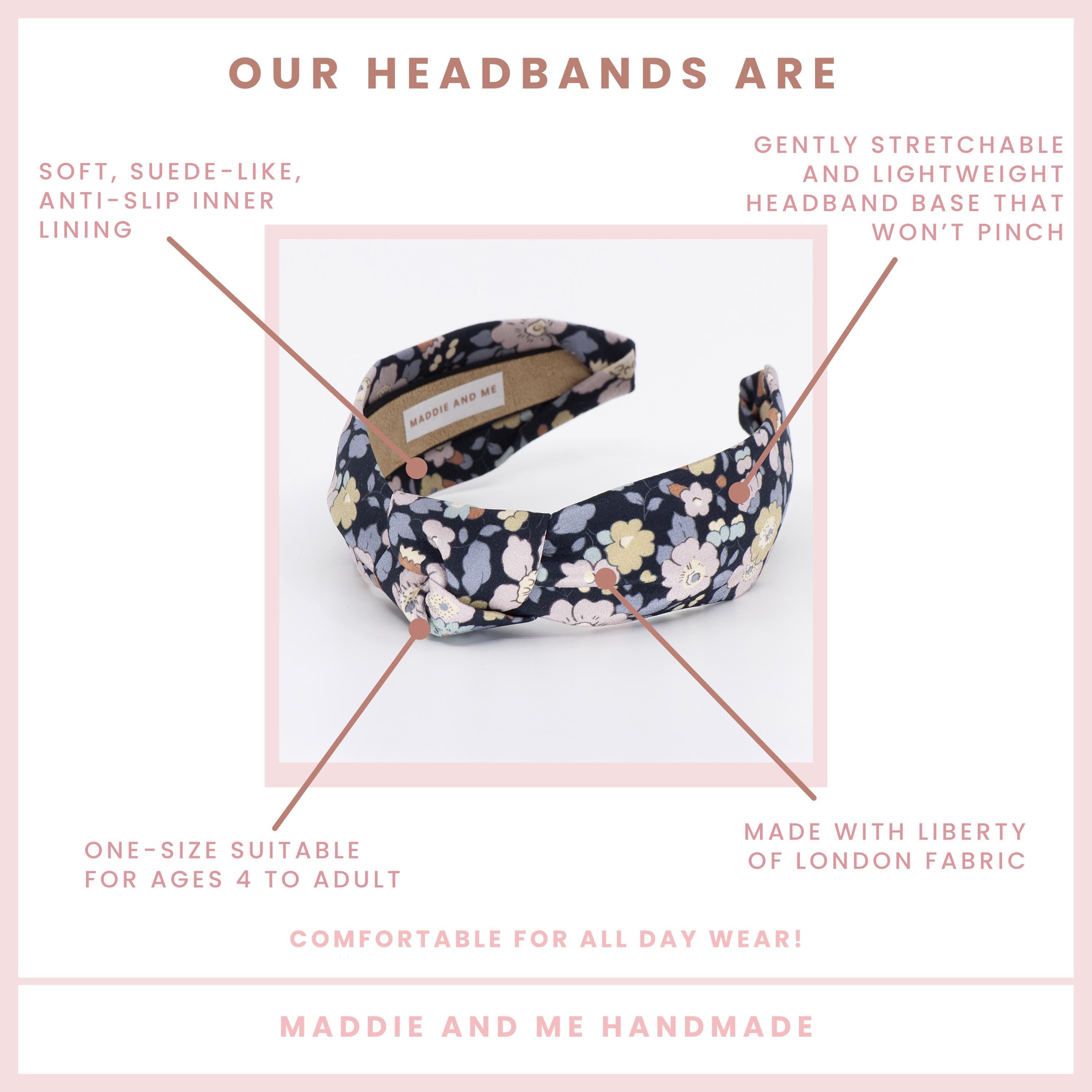 Comfortable Liberty London Floral Knot 100% Silk Headband: Betsy Field Print