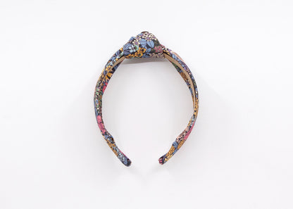 Floral Liberty of London Ciara Headband: Knotted Alice Band for Women, Girls