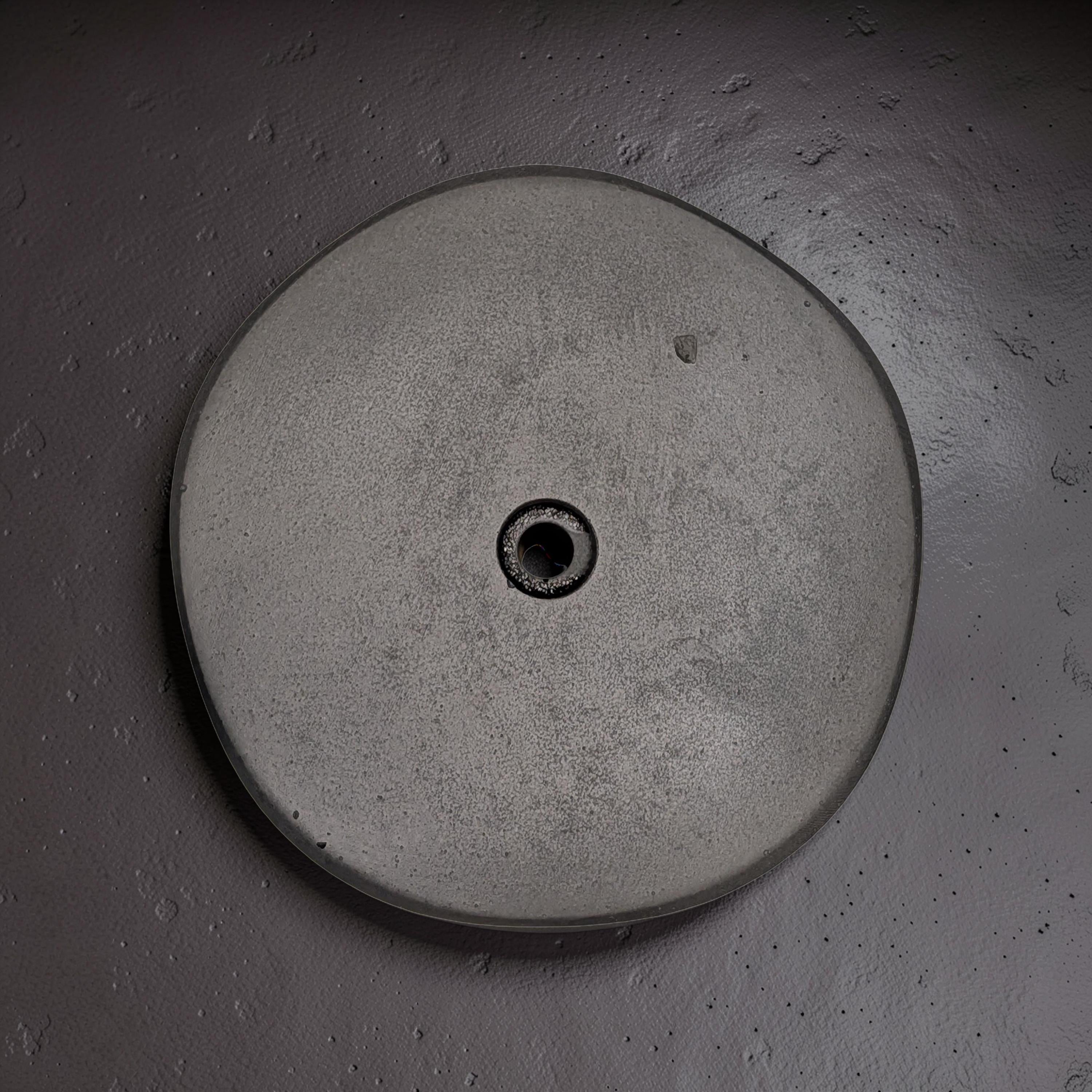 Large Round 3.5 Inch Concrete Wall Knob | Modern Circular Wall Peg for Entryway | Industrial Concrete Wall Hanger