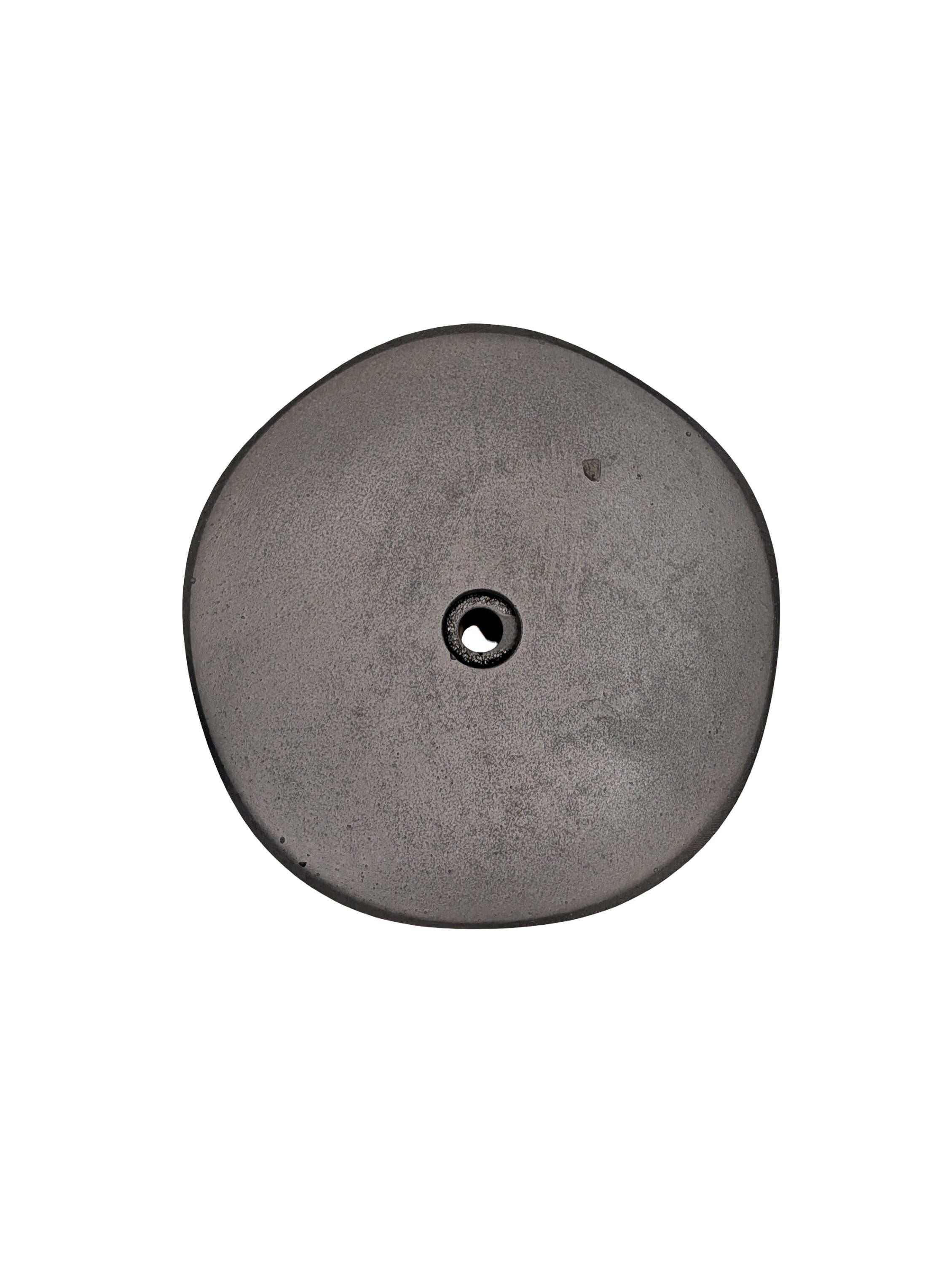 Large Round 3.5 Inch Concrete Wall Knob | Modern Circular Wall Peg for Entryway | Industrial Concrete Wall Hanger