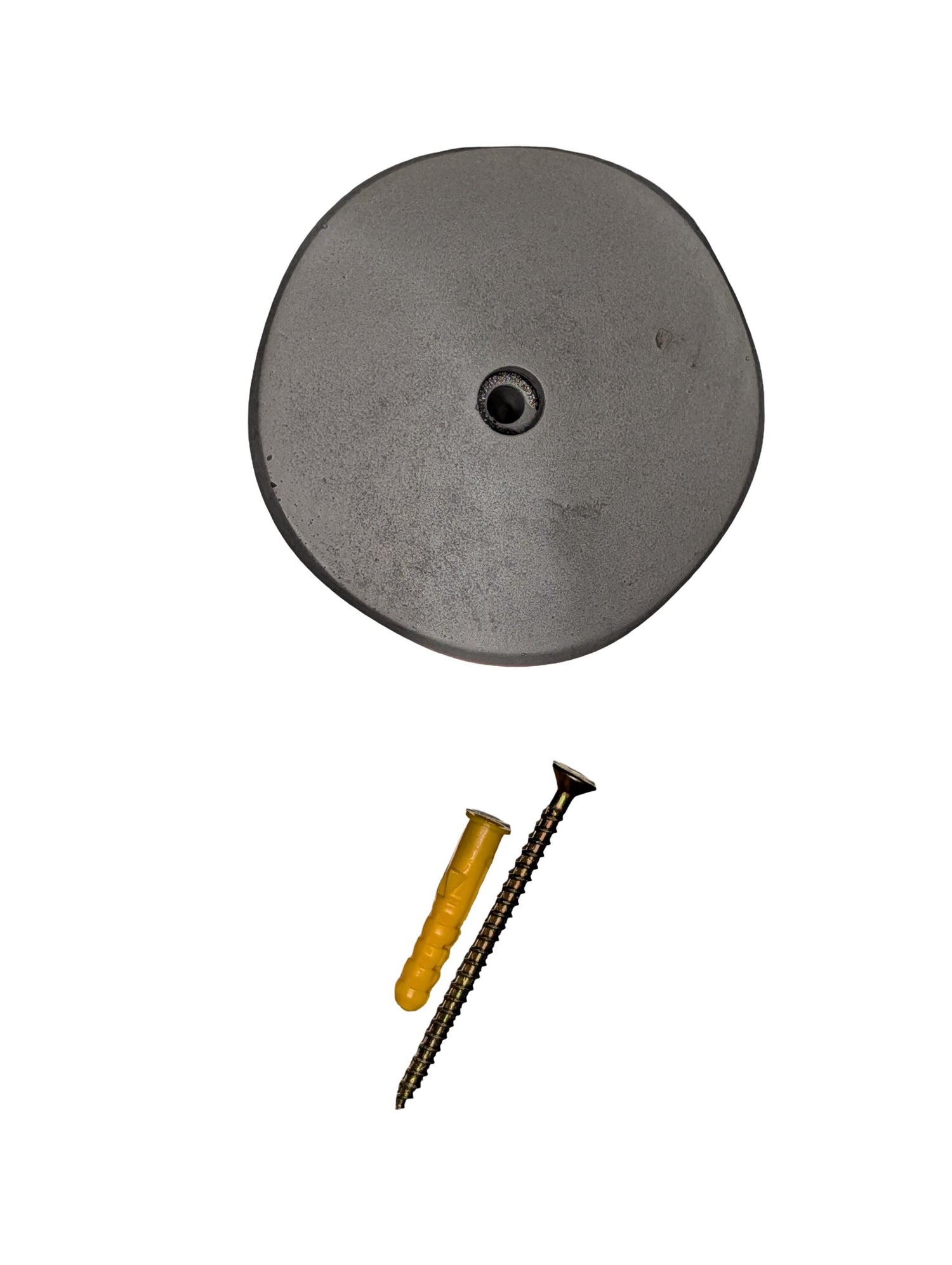 Large Round 3.5 Inch Concrete Wall Knob | Modern Circular Wall Peg for Entryway | Industrial Concrete Wall Hanger