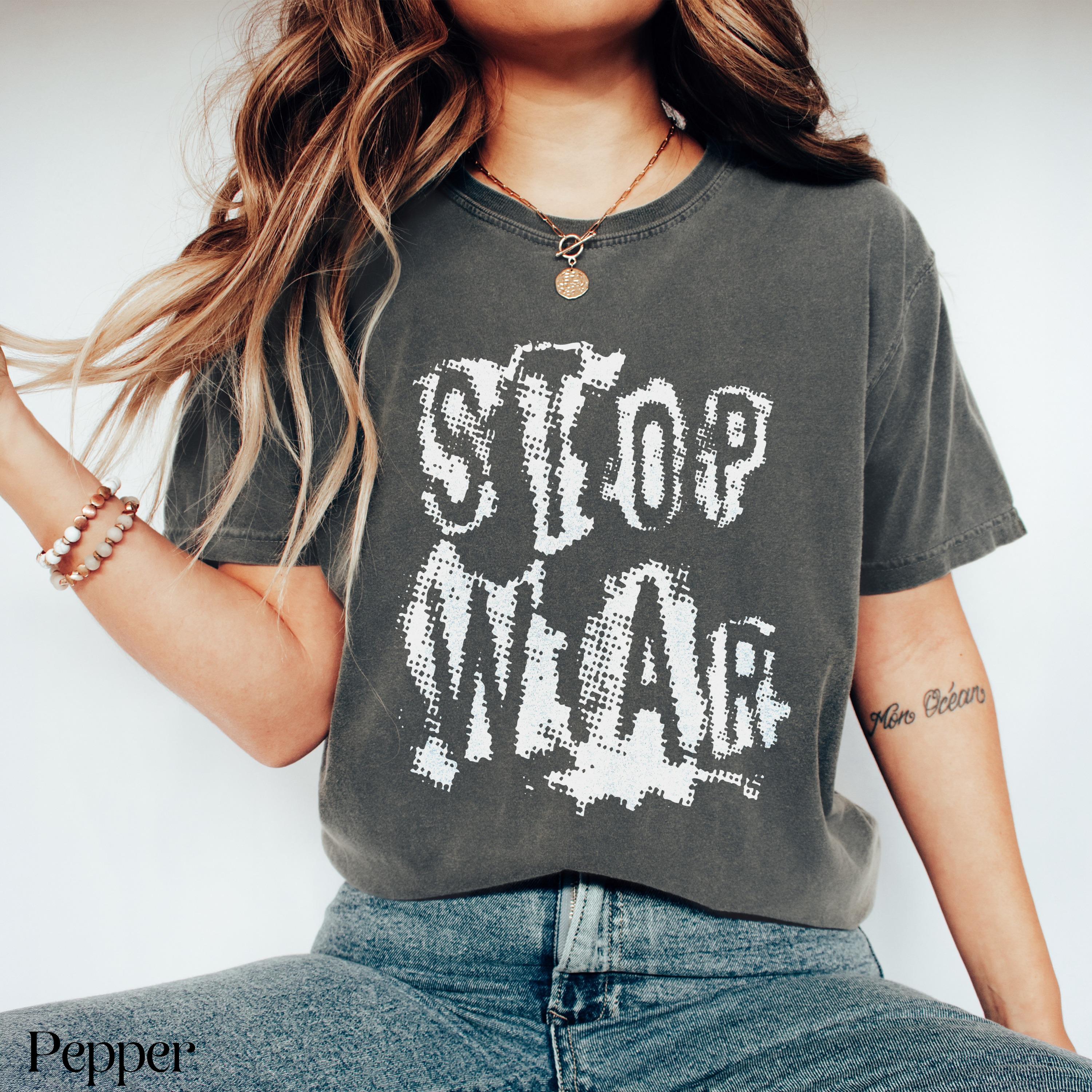 Unisex Graphic Tee, Stop War T-Shirt, Anti-War Shirt, Retro Style Tee, Casual Wear, Statement T-Shirt, Gift for Peace Lovers