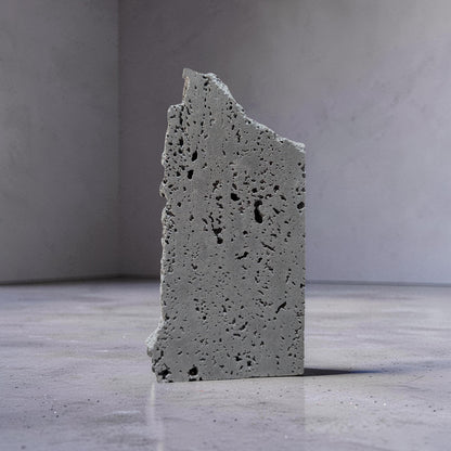 Textured Concrete Photography Prop | Stone Fragment Styling Block | Industrial Product Photography Backdrop | Brutalist Decor Slab Display