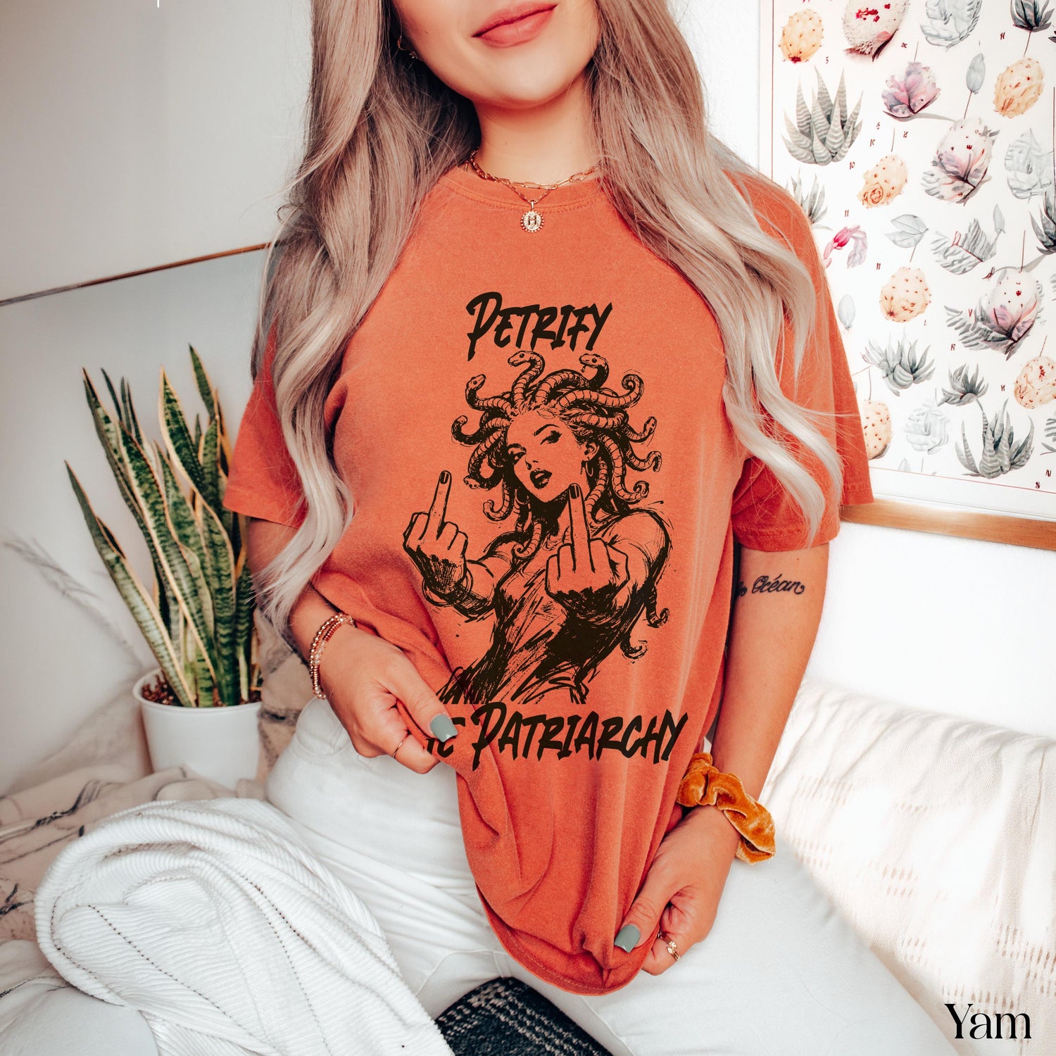 Medusa Graphic T-Shirt, Feminist Apparel, Petrify the Patriarchy Shirt, Unique Statement Tee, Women&amp;