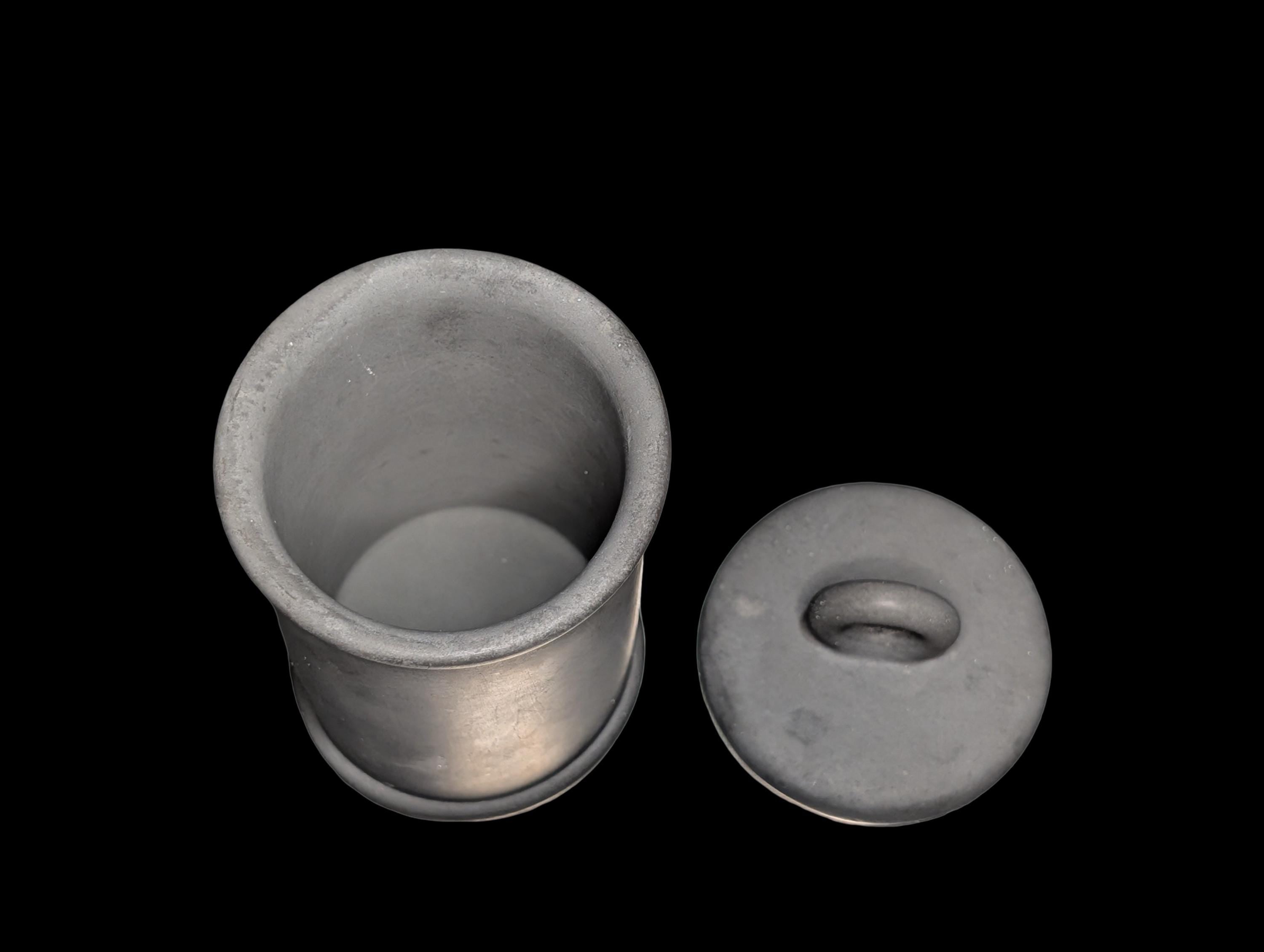 Minimalist Concrete 4.5&amp;quot; Storage Jar with Ring Lid - Industrial Grey or Marble Canister -Modern Bathroom Organizer &amp; Office Desk Decor