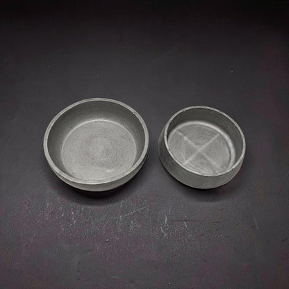 Modern Concrete Pedestal Bowl, Brutalist Centerpiece Bowl, Minimalist Footed Fruit Bowl, Decorative Catchall Dish, Stone Coffee Table Decor