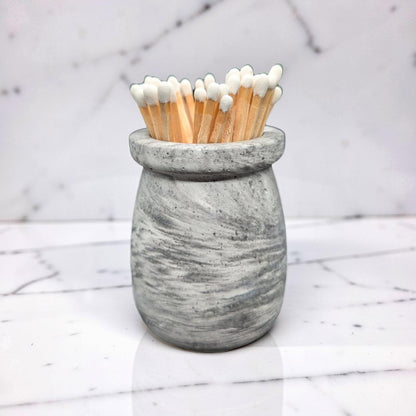 Minimalist Concrete Match Striker Jar including Matches | Modern Candle Accessory | Unique Birthday or New Home Gift | Housewarming Gifts