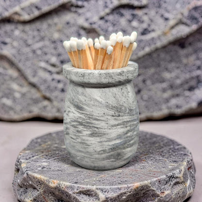 Minimalist Concrete Match Striker Jar including Matches | Modern Candle Accessory | Unique Birthday or New Home Gift | Housewarming Gifts