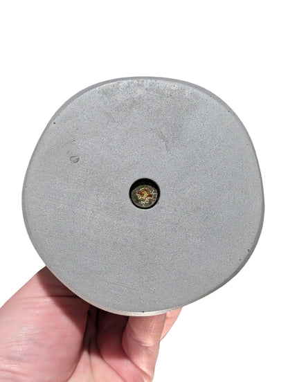 Large Round 3.5 Inch Concrete Wall Knob | Modern Circular Wall Peg for Entryway | Industrial Concrete Wall Hanger