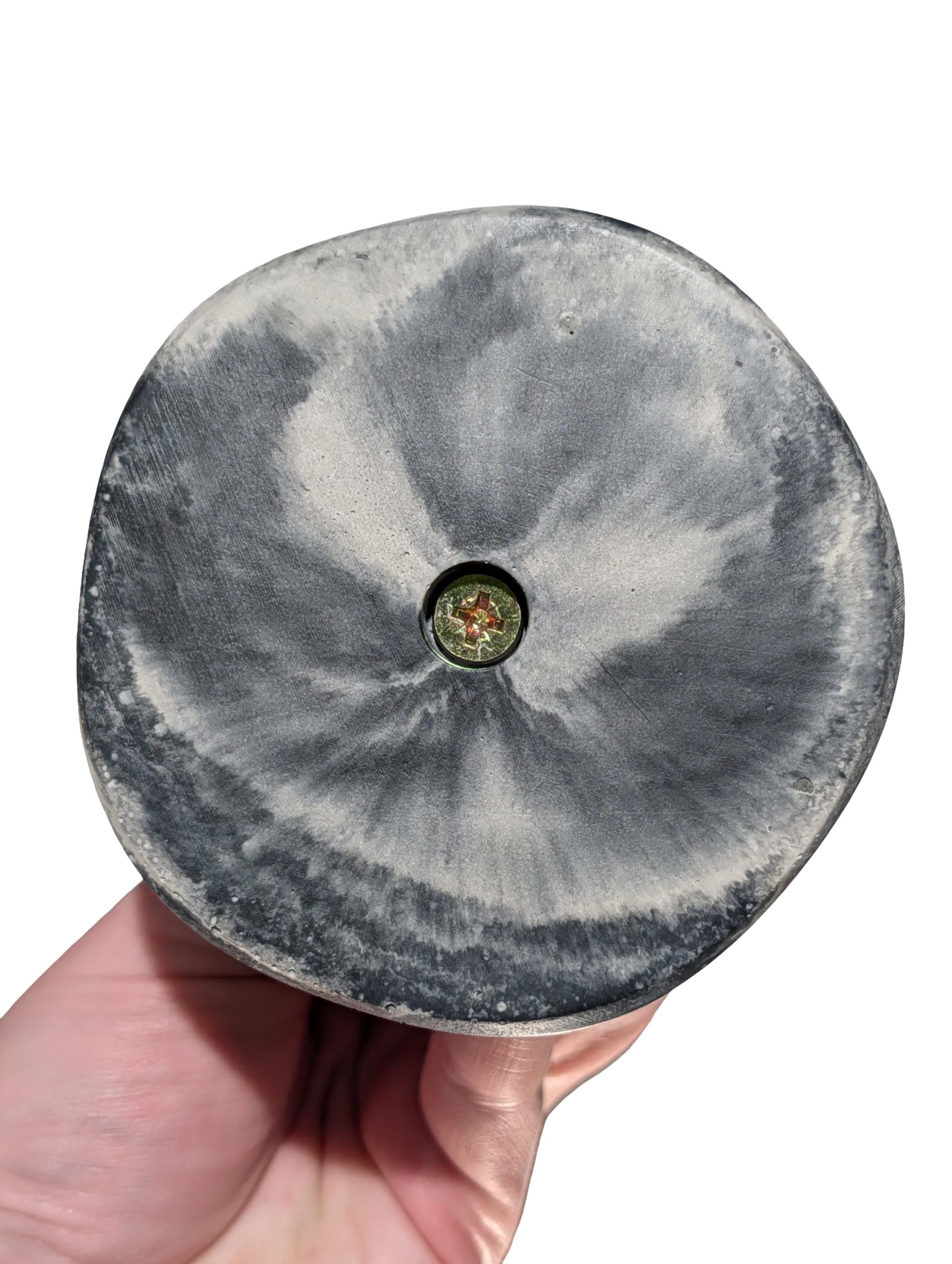 Large Round 3.5 Inch Concrete Wall Knob | Modern Circular Wall Peg for Entryway | Industrial Concrete Wall Hanger
