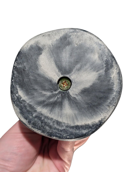 Large Round 3.5 Inch Concrete Wall Knob | Modern Circular Wall Peg for Entryway | Industrial Concrete Wall Hanger