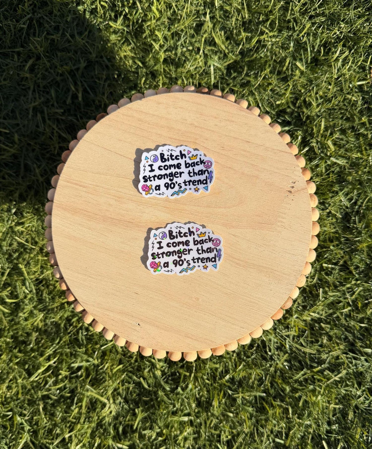 Funny 90s Nostalgia Sticker | “I Come Back Stronger” Snarky Quote Sticker | Retro Y2K Aesthetic | Water-Resistant Vinyl
