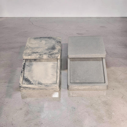 Minimalist Concrete Box with Free-Floating Lid | Modern Industrial Storage