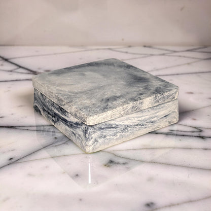 Minimalist Concrete Box with Free-Floating Lid | Modern Industrial Storage