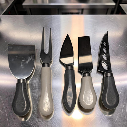 5-Piece Concrete Handle Charcuterie Set | Modern Industrial Cheese Knives | Food Safe Resin Sealed | Unique Housewarming Gift