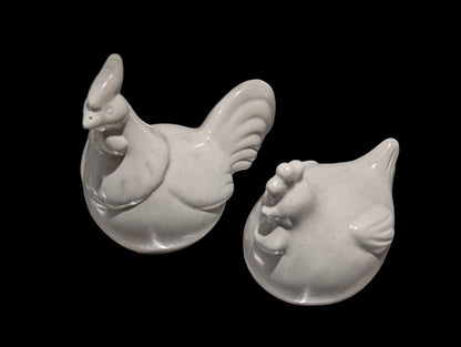 Handmade Concrete Chicken Statue Set – Minimalist Farmhouse Decor – Modern Industrial Rooster &amp; Hen Figurines – Nordic Style Concrete Bird