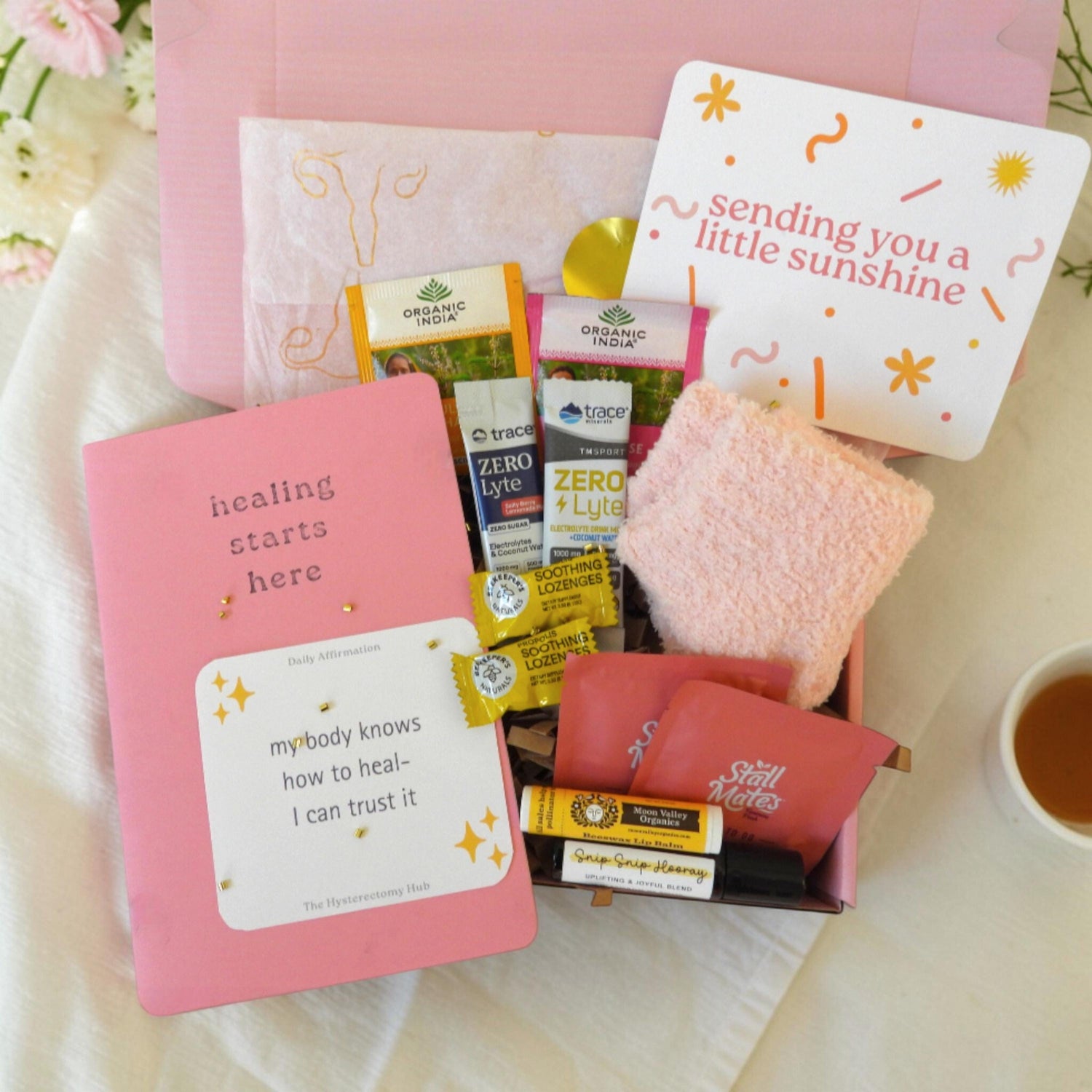 Hysterectomy Care Package Gift | Post Surgery Recovery Box for Women | Comfort Get Well Soon Basket for Uterus Removal, Hysto Self Care Pack