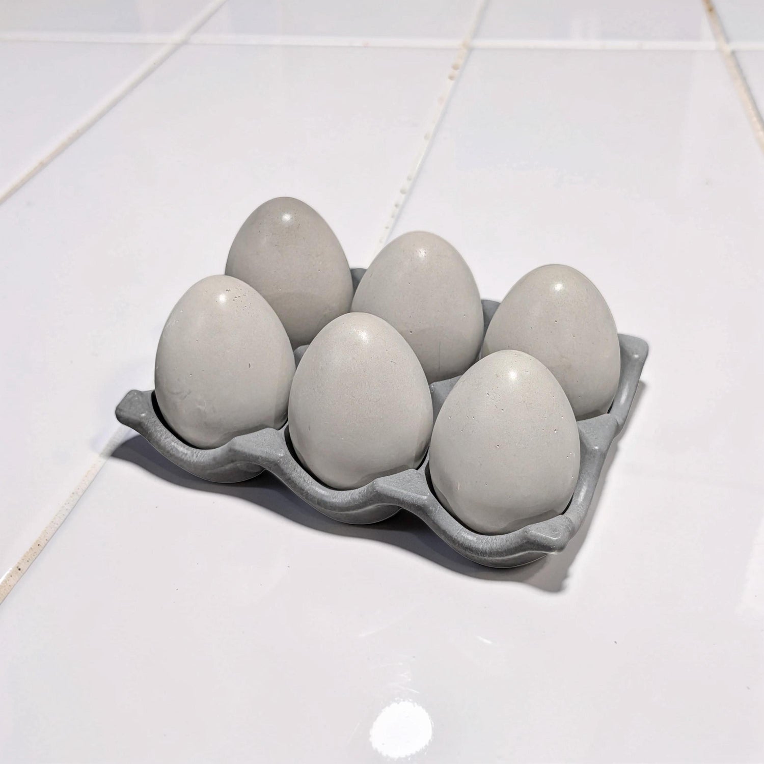 Minimalist Concrete Eggs - Modern Farmhouse Spring Decor - Industrial Egg Photography Props - Neutral Concrete Home Decor