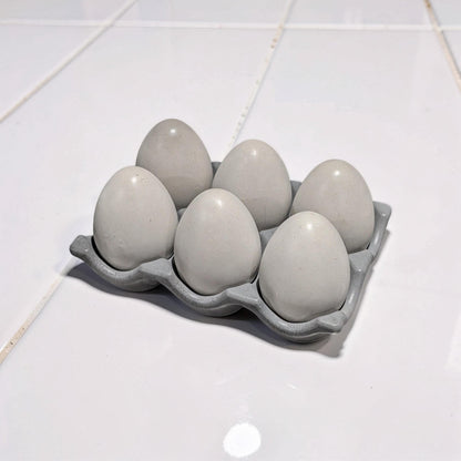 Minimalist Concrete Eggs - Modern Farmhouse Spring Decor - Industrial Egg Photography Props - Neutral Concrete Home Decor