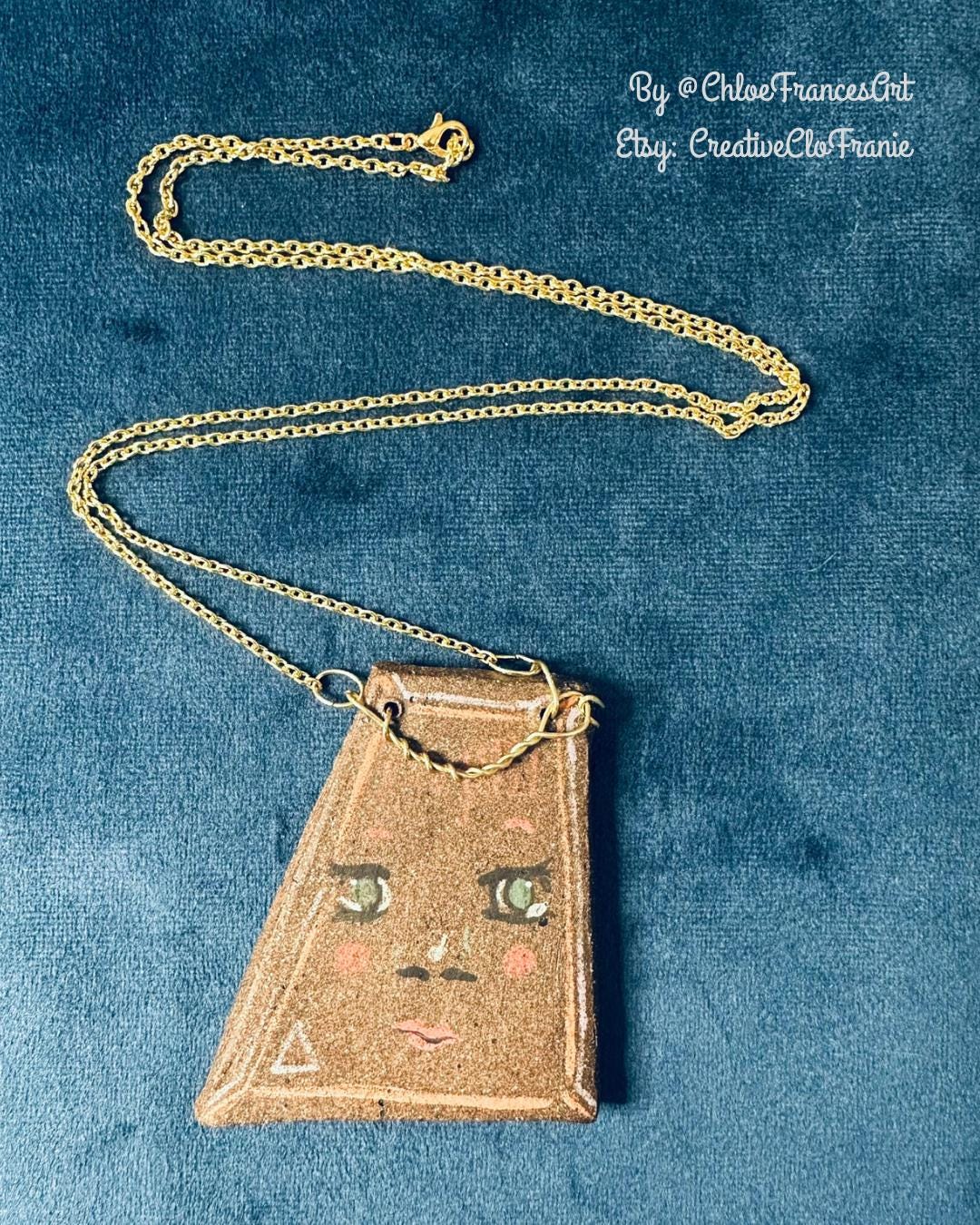 The Royal - Abstract Illustrated Ceramic Necklace