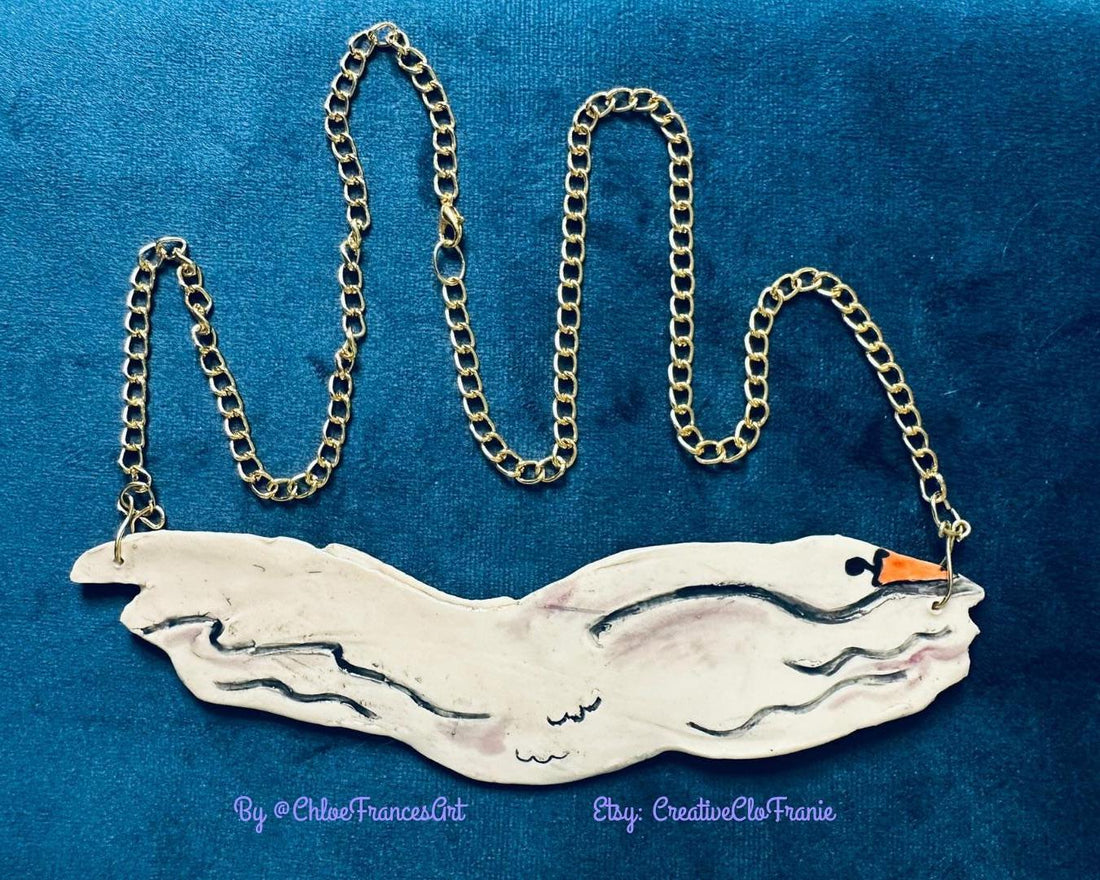 Porcelain Swan Necklace