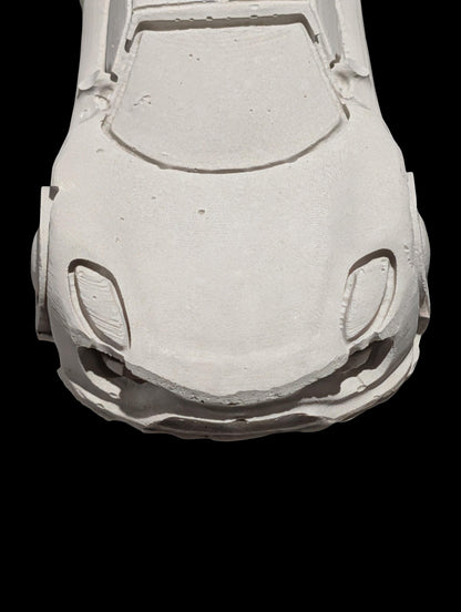Concrete Car Sculpture for Painting | DIY Race Car Craft for Kids | Minimalist Brutalist Home Decor | Kids Birthday Party Favors | Paintable