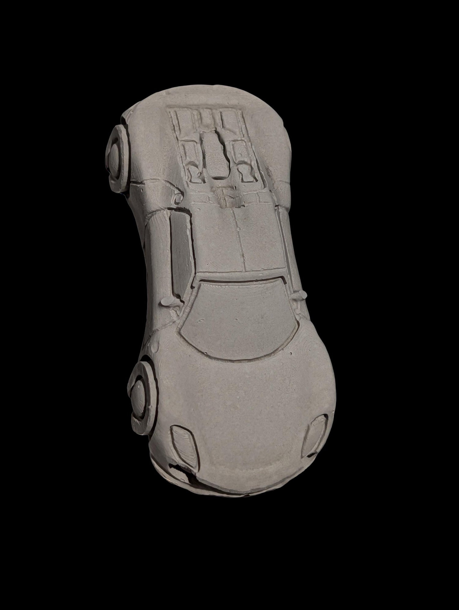 Concrete Car Sculpture for Painting | DIY Race Car Craft for Kids | Minimalist Brutalist Home Decor | Kids Birthday Party Favors | Paintable