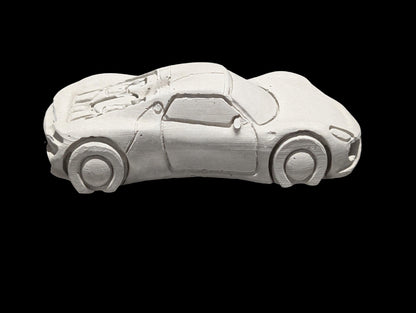 Concrete Car Sculpture for Painting | DIY Race Car Craft for Kids | Minimalist Brutalist Home Decor | Kids Birthday Party Favors | Paintable