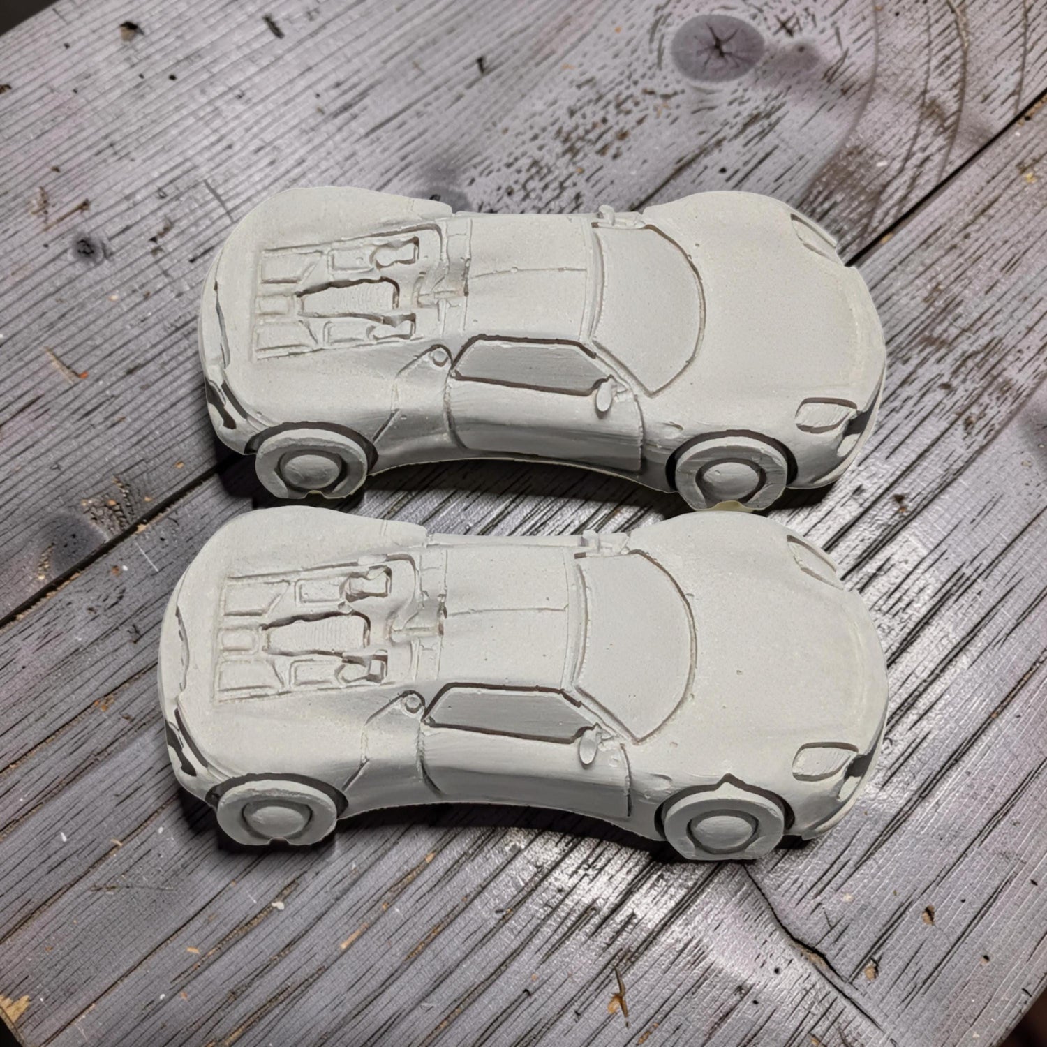 Concrete Car Sculpture for Painting | DIY Race Car Craft for Kids | Minimalist Brutalist Home Decor | Kids Birthday Party Favors | Paintable